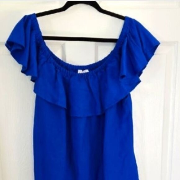 Tommy Bahama Blue St. Lucia Off-Shoulder Dress New With Tags Size Small - Picture 4 of 13